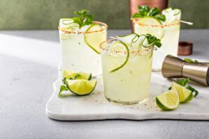 Cucumber,Margarita,With,Lime,And,Spicy,Rim,,Refreshing,Spring,Cocktail