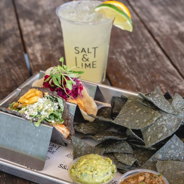 Taco Lunch with chips and dips