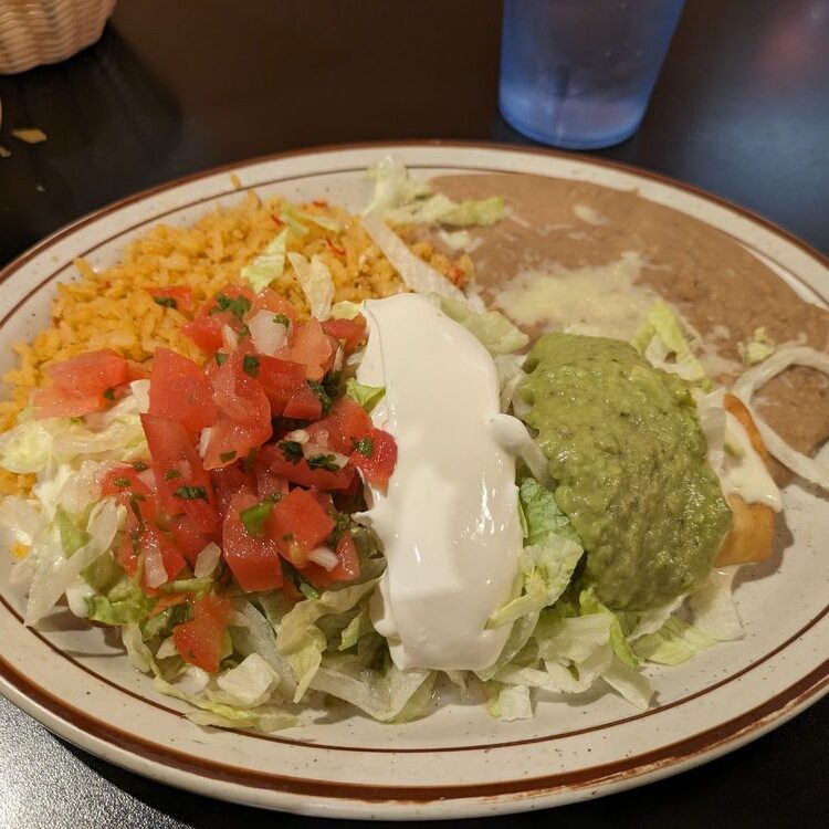 El Dorado Mexican Restaurant - Chicken Chimichanga Plate