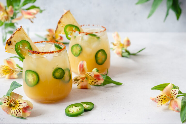 Fresh,Spicy,Pineapple,Jalapeno,Margarita,Alcoholic,Cocktail
