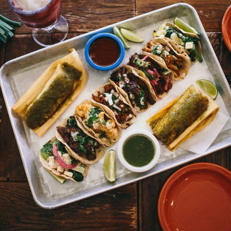 The Taco Shop - Taco platter with tamales
