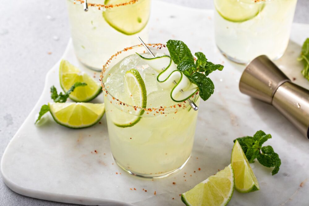 Cucumber,Margarita,With,Lime,And,Spicy,Rim,,Refreshing,Spring,Cocktail