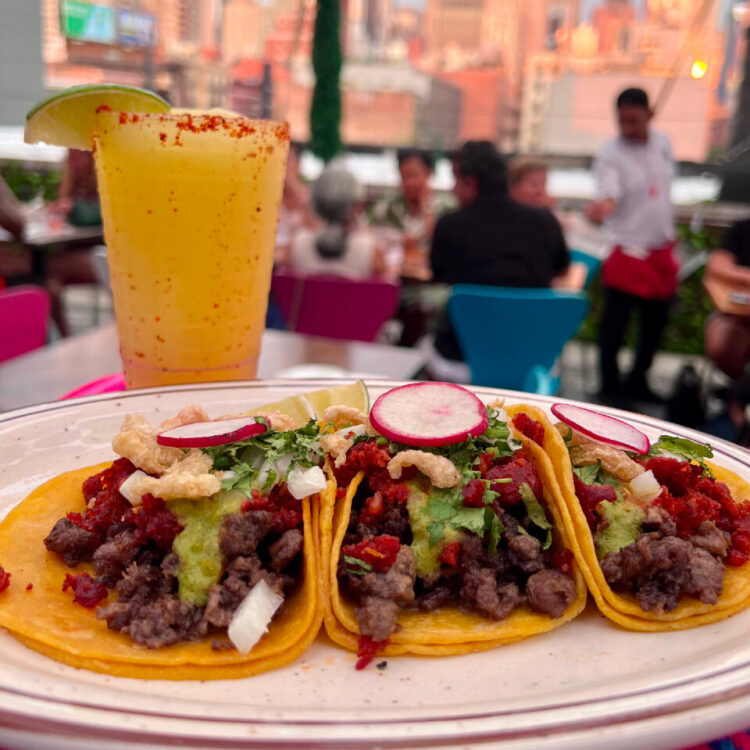 Campechano Tacos & Frozen Margaritas at Cantina Rooftop in NYC