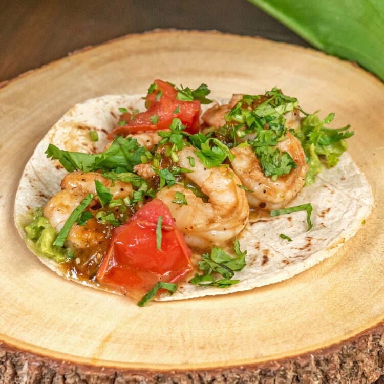 El Camino West Palm Beach - Shrimp Taco on wooden board