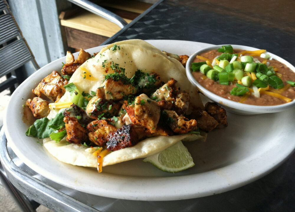 Blackened,Tuna,Tacos,With,Refried,Beans