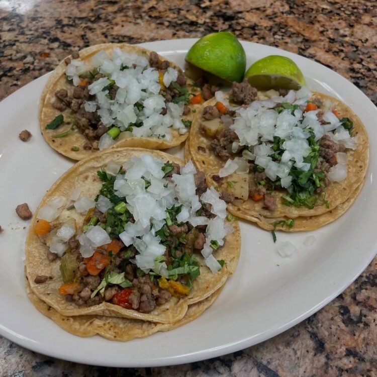 3 Beef street tacos
