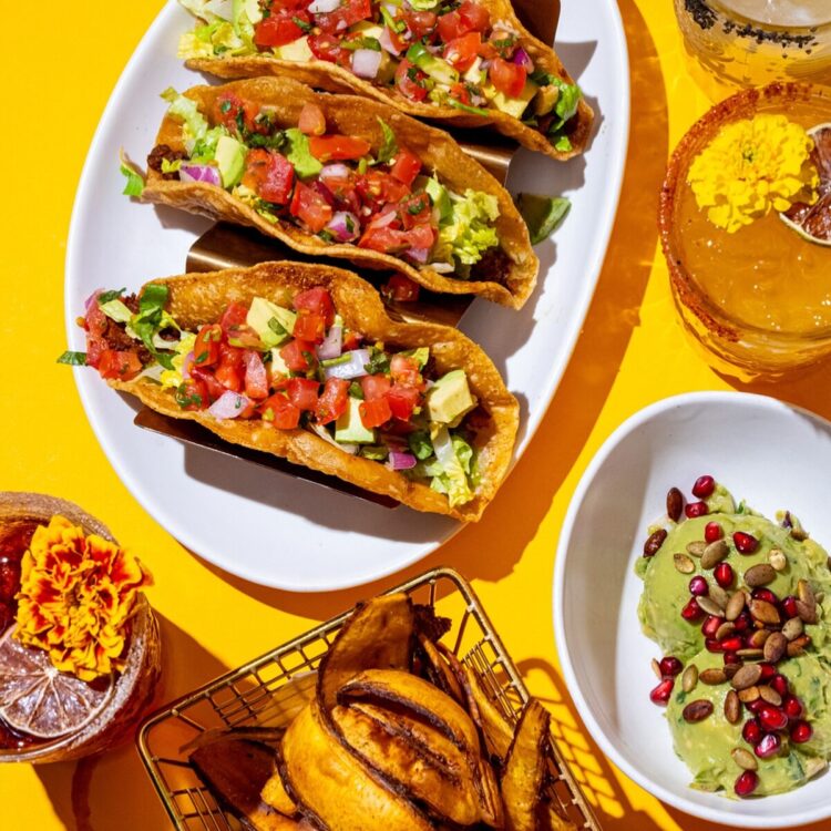 Cripsy Tacos Fried Plantains and guacamole