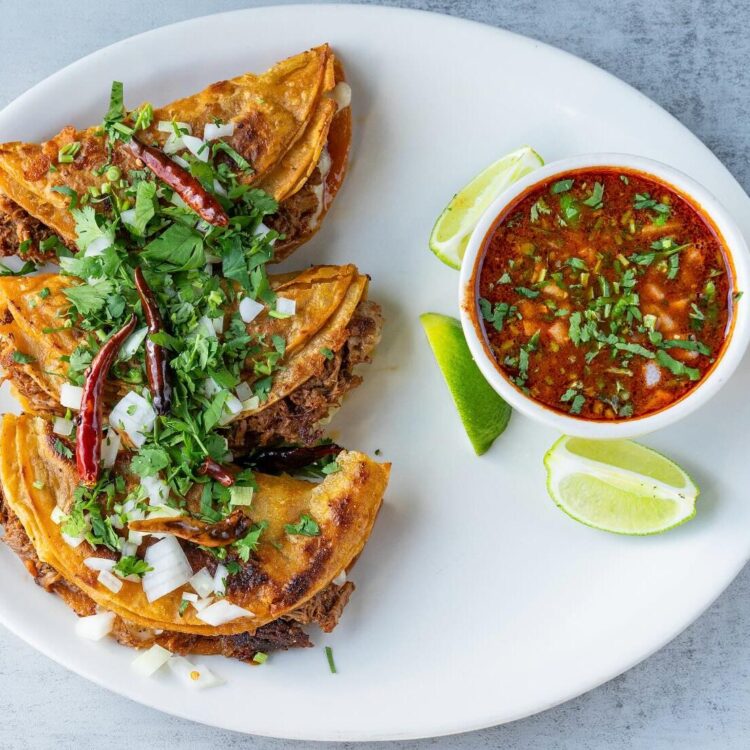 Quesabirria taco plate