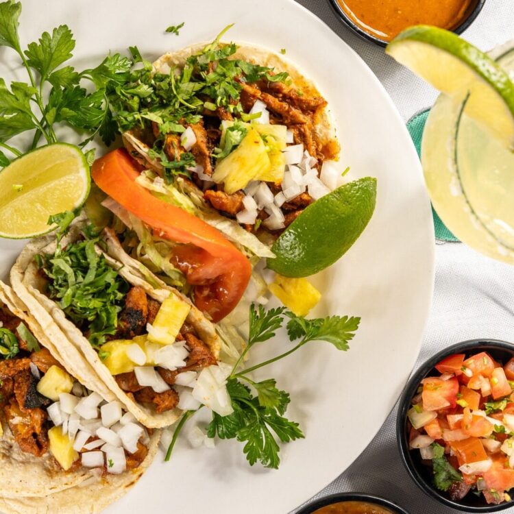 Chicken Tinga Plate with sauces