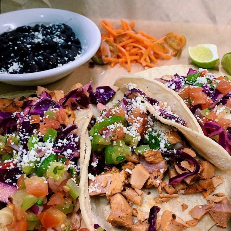 Chicken taco plate