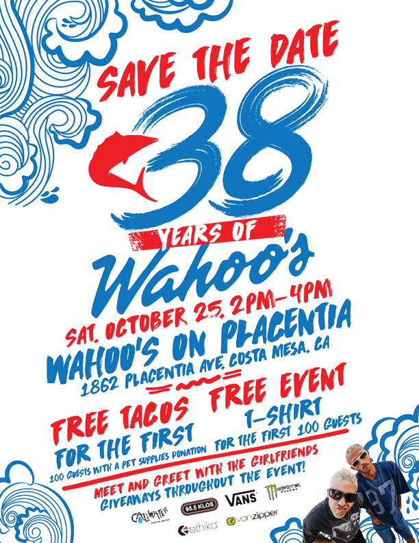 Wahoo’s Marks 38 Years with Celebration at Its Original Costa Mesa Site