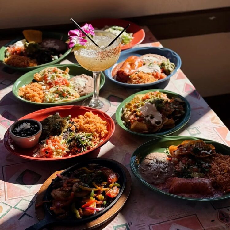 Table top of food items from the menu