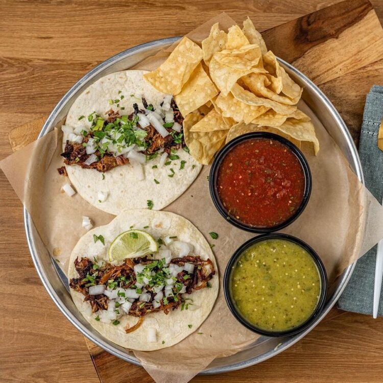 2 Taco Plate with chips and salsa