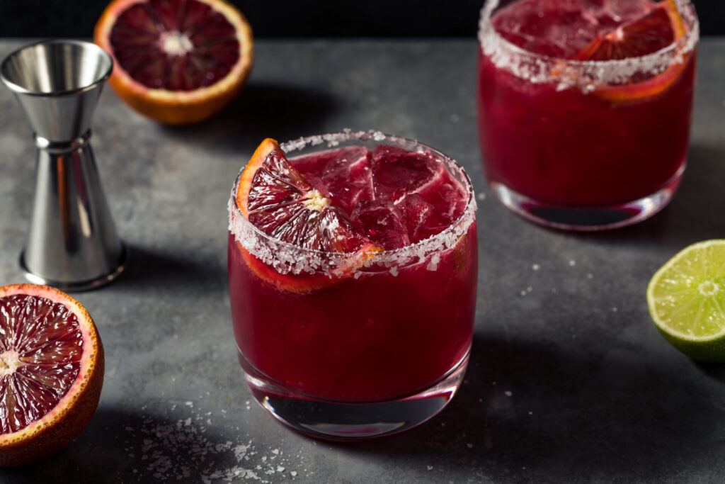 Refreshing,Boozy,Blood,Orange,Margarita,With,Tequila