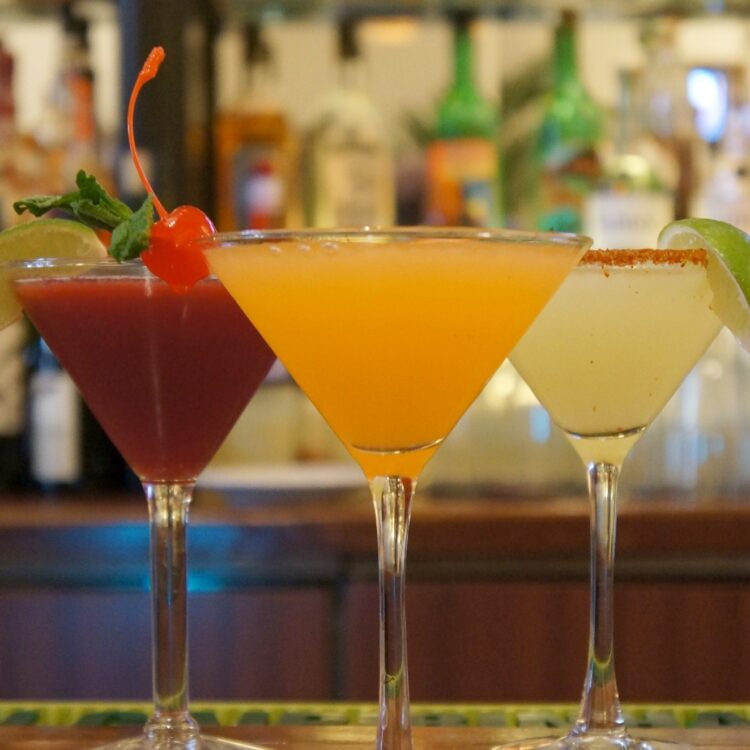 Cocktails at the bar