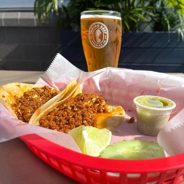 Chorizo Tacos and Beer
