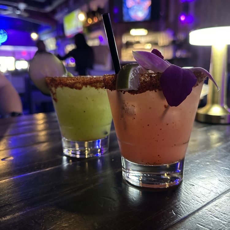 Guava and cucumber margaritas