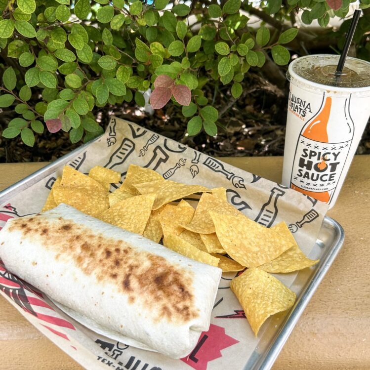 Grilled burrito meal