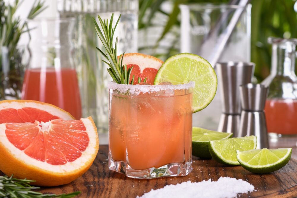 Cocktail,Pink,Paloma,,Prepared,From,The,Juice,Of,Freshly,Squeezed