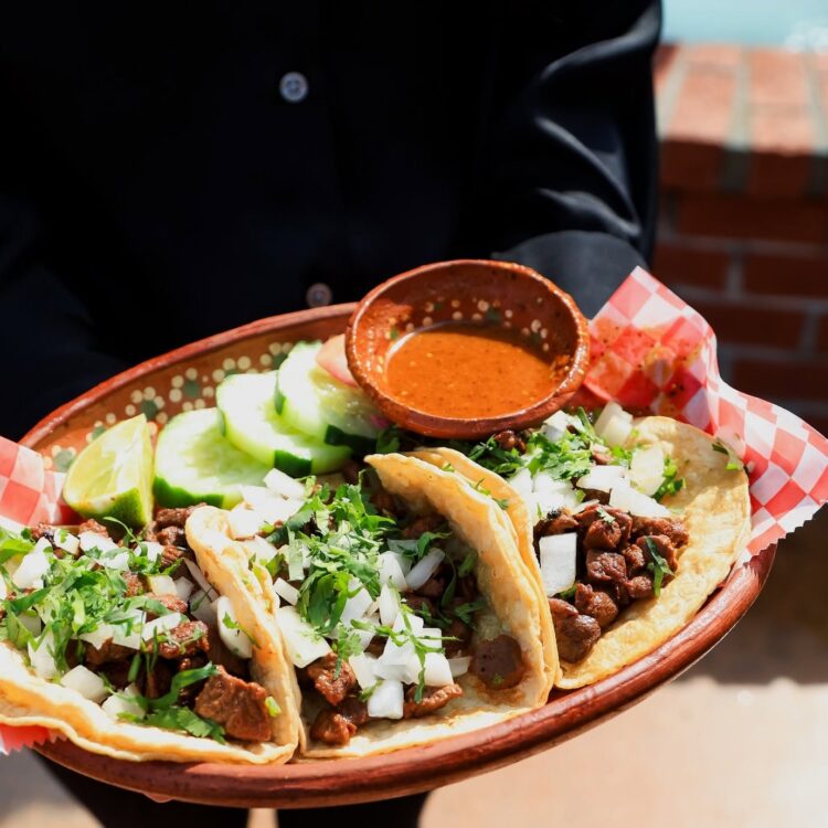 Plate of street Tacos