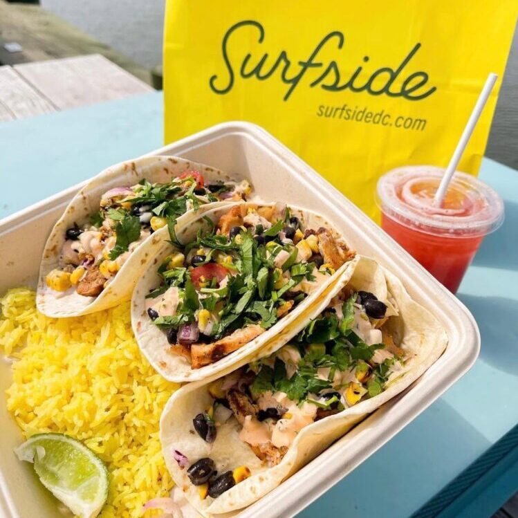 Chicken Tacos and Margarita