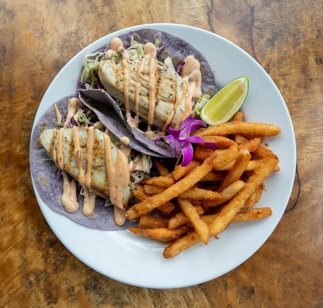 Island Lava Java Fresh Fish Tacos