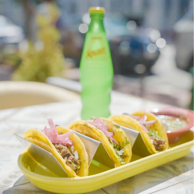 Mezcal Cantina Tacos on the patio