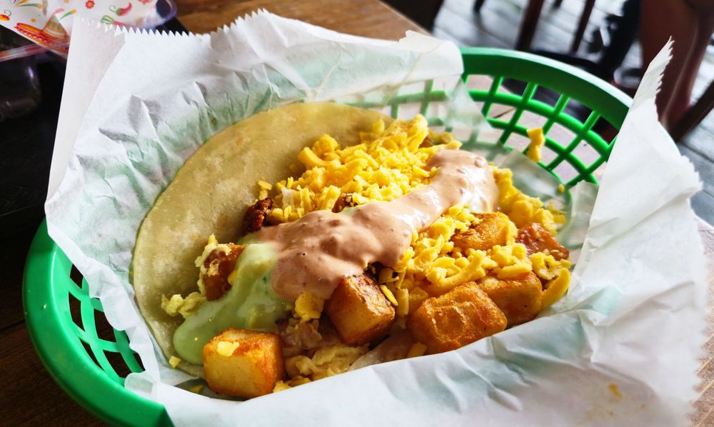 Taco Joint Breakfast Taco with potato, egg and cheese