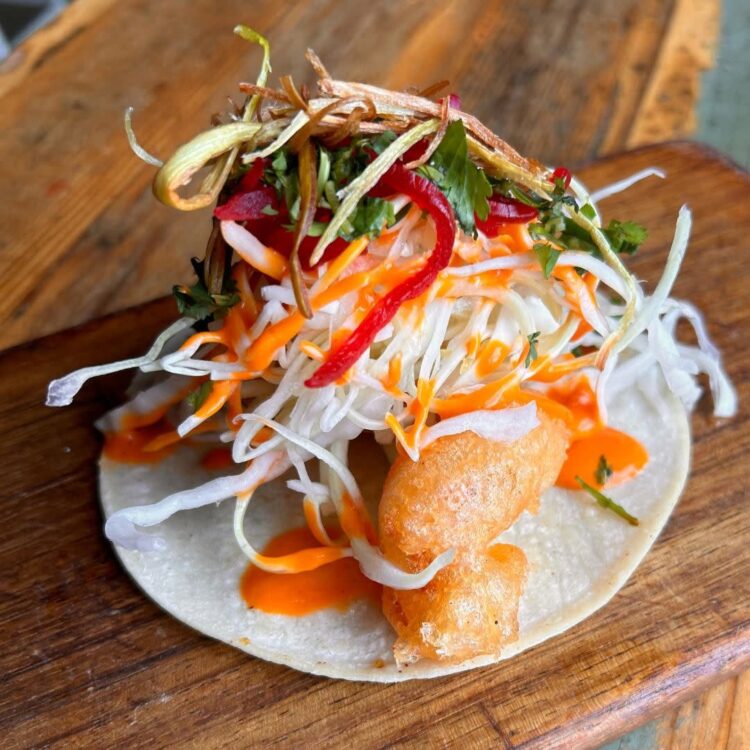 Beer-Battered Shrimp Taco