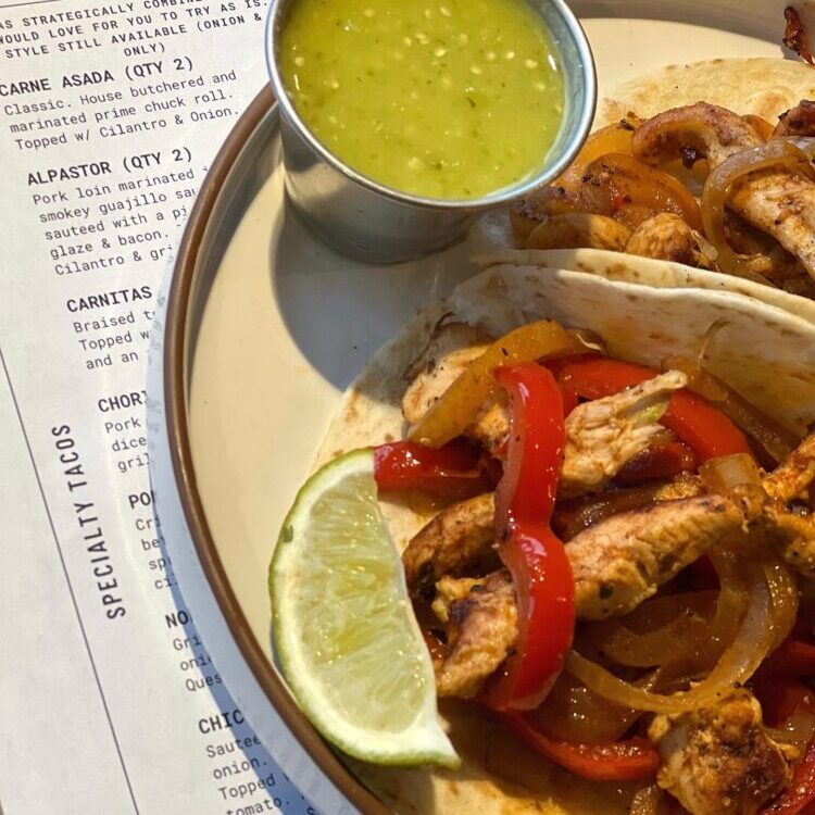 chicken fajita tacos