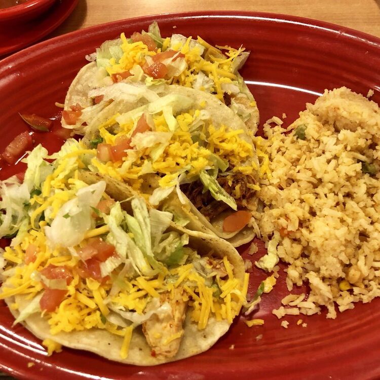 Chicken and Beef Tacos with Rice