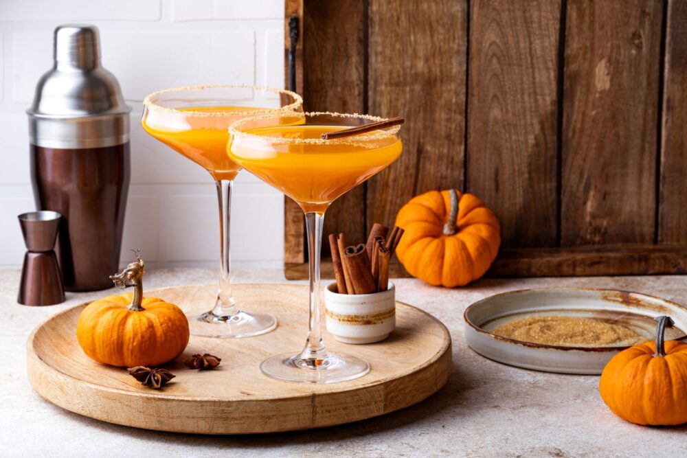 Halloween,,Thanksgiving,Or,Fall,Cocktail,Pumpkin,Martini,,Homemade,Festive,Seasonal