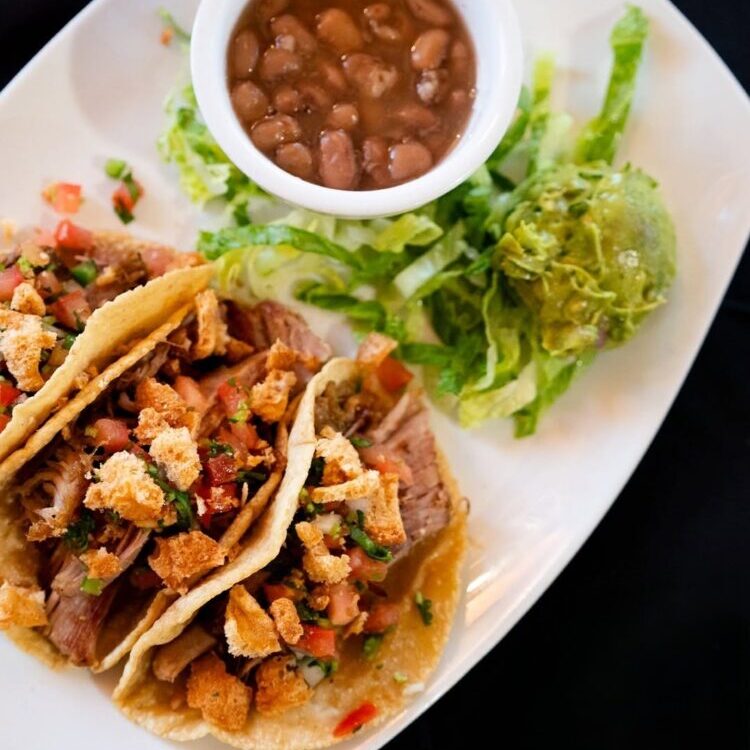 Taco Plate with beans